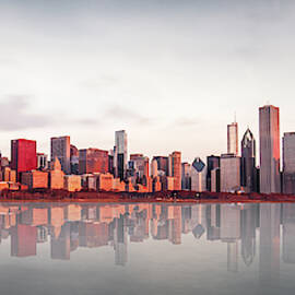 Sunrise At Chicago by Marcin Kopczynski