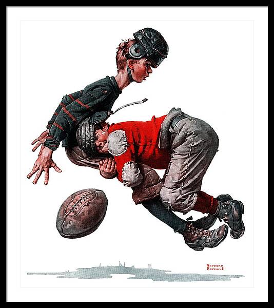 Tackled Framed Print