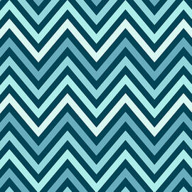 Teal Blue Chevron  by Cute Trends