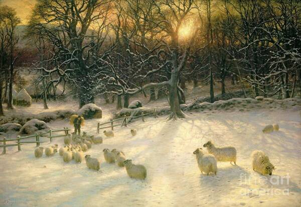 Wall Art - Painting - The Shortening Winters Day is Near a Close by Joseph Farquharson