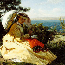 The Woman with the Parasol by Jules Breton