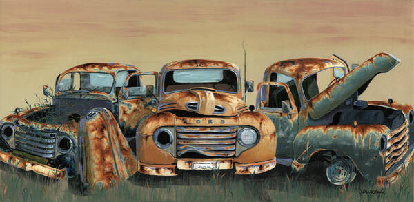 Wall Art - Painting - Three Amigos by John Wyckoff