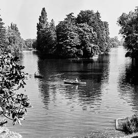 Two People Rowing At Bois Du Boulogne Park by Erwin Blumenfeld