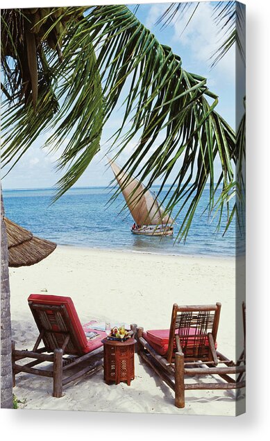 View Of A Secluded Beach In Mozambique Acrylic Print