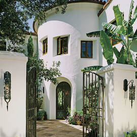 View Of House With Open Gate by Mary E. Nichols