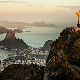 View Of Rio De Janeiro At Sunset by Christian Adams