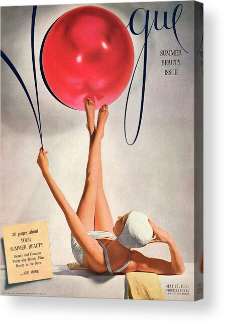 Vogue Cover Of A Woman Balancing Acrylic Print