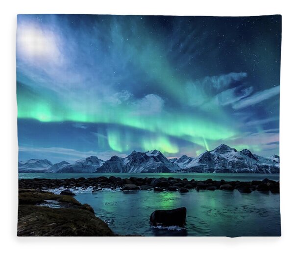 When The Moon Shines Fleece Blanket